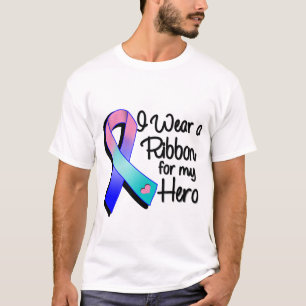 Camiseta Llevo un rosa y Blue Ribbon del trullo para mi