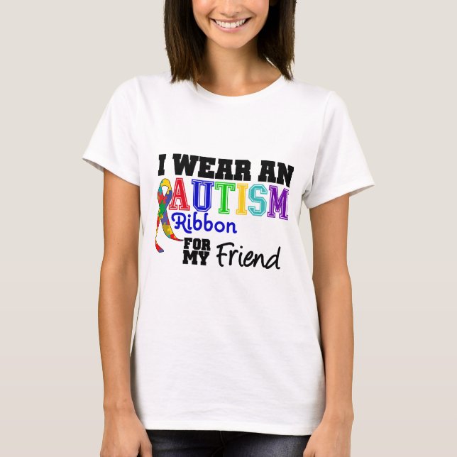 Camiseta Llevo una cinta del autismo para mi amigo (Anverso)