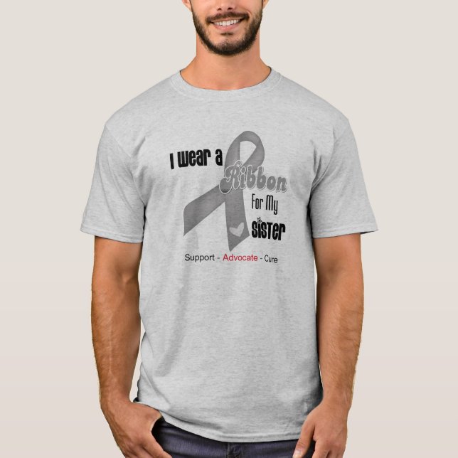 Camiseta Llevo una cinta gris para mi hermana (Anverso)