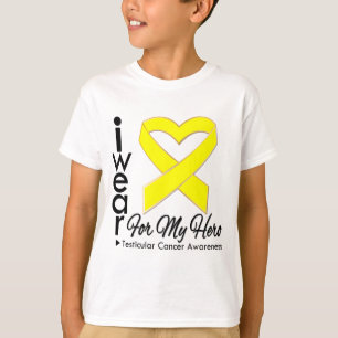 Camiseta Llevo una cinta para mi héroe - cáncer testicula
