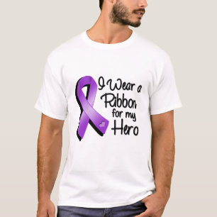 Camiseta Llevo una cinta púrpura para mi héroe