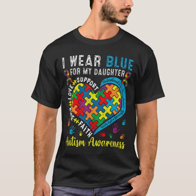 Camiseta Llevo Una Increíble Conciencia Del Autismo Azul Po (Anverso)
