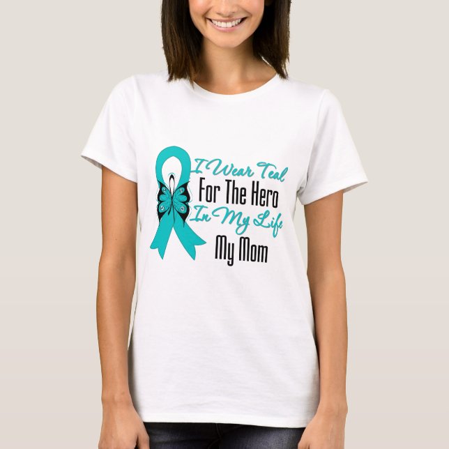 Camiseta Llevo Verde azulado para el héroe de mi vida... Mi (Anverso)