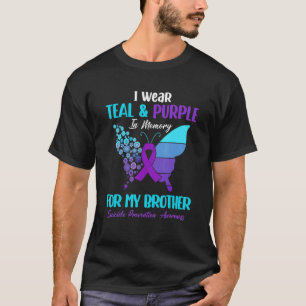 Camiseta Llevo Verde Azulado y Morado En Memoria Del Suicid