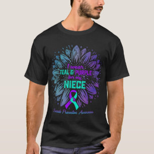 Camiseta Llevo Verde Azulado y Morado Por Prevención de Sui
