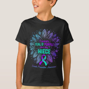 Camiseta Llevo Verde Azulado y Morado Por Prevención de Sui