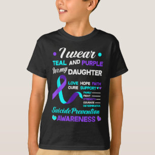 Camiseta Llevo Verde Teal y Morado Por Prevención del Suici