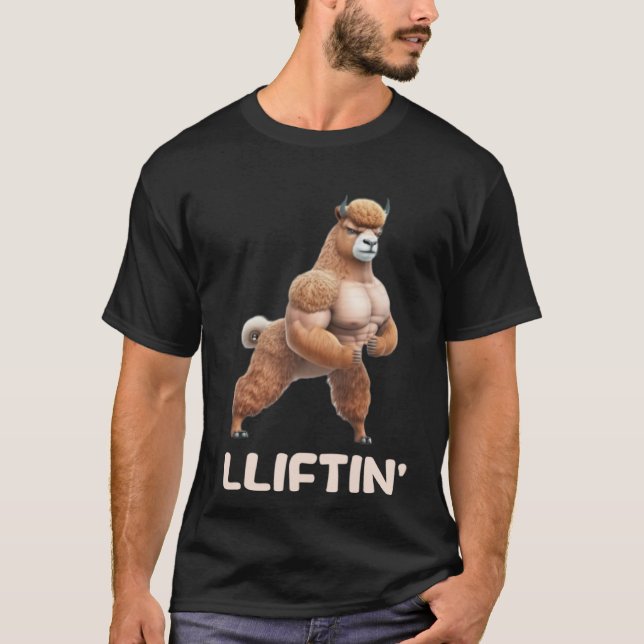 Camiseta Lliftin' Llama Halterofilia Gym Fitn (Anverso)