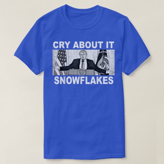 Camiseta Lloran por las copas de nieve de Donald Trump (Diseño del anverso)