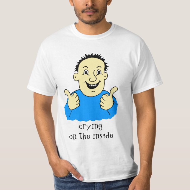 Camiseta Llorando en el hombre feliz del interior (Anverso)