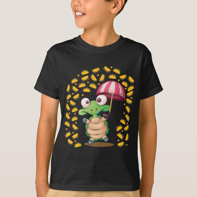 Camiseta Llueve el taque de comida mexicana (Anverso)