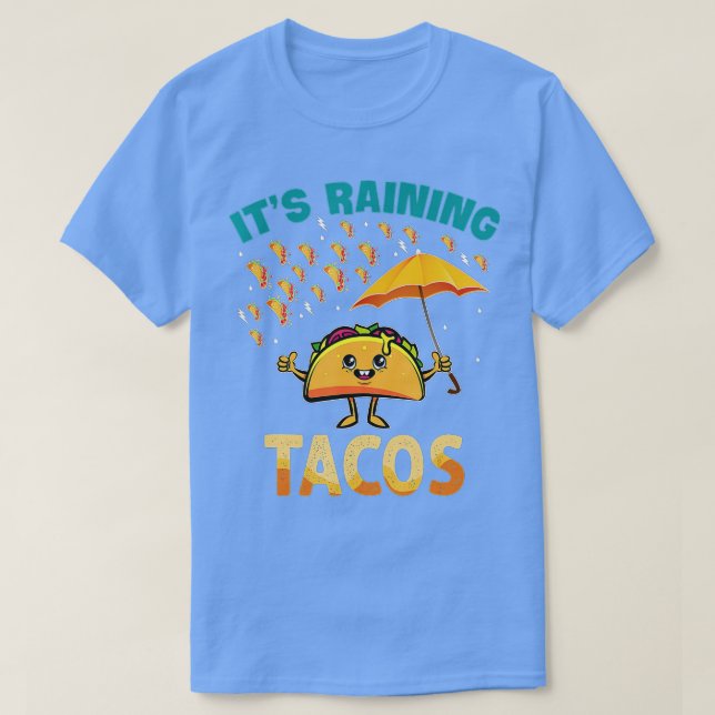 Camiseta Llueve Tacos Funny Taco Chicas Boys Gif (Diseño del anverso)