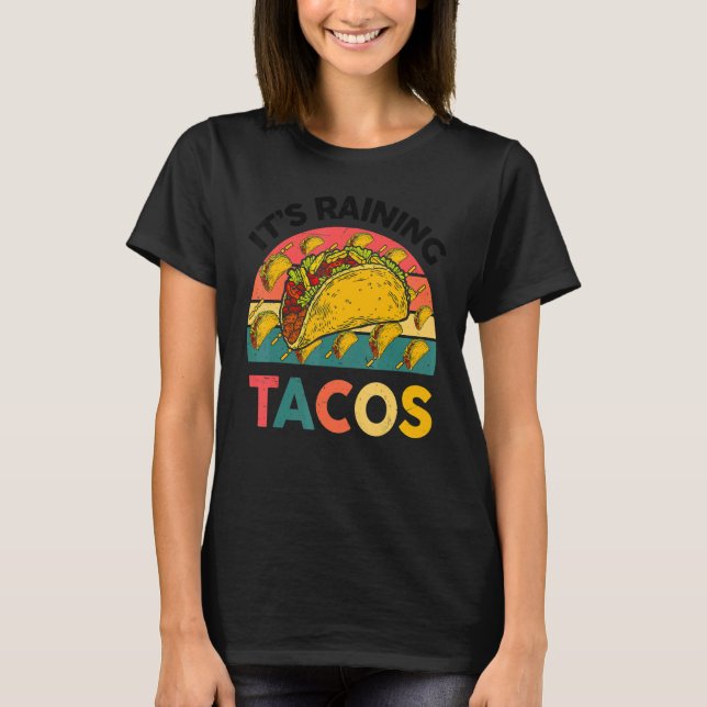 Camiseta Llueve Tacos niños y comida mexicana (Anverso)
