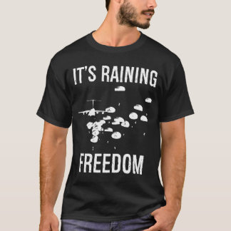 Camiseta Llueven paracaidista aéreo premium de Freedom 