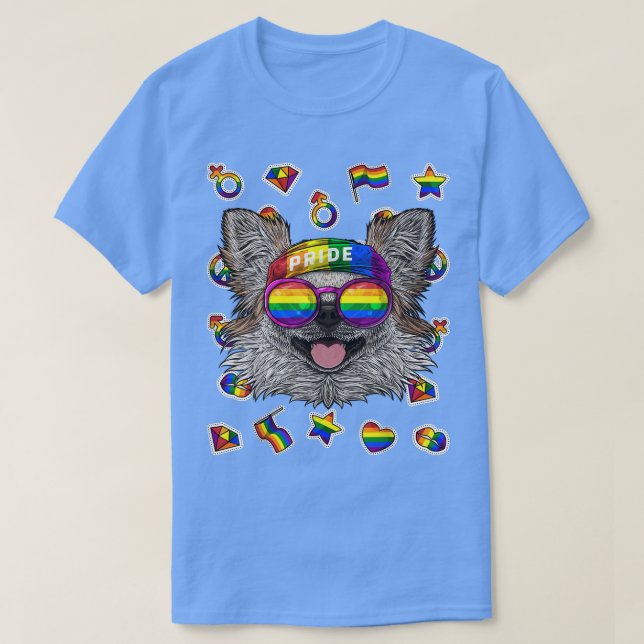 Camiseta Lluvia arcoiris del mes del orgullo gay LGBT Chihu (Diseño del anverso)