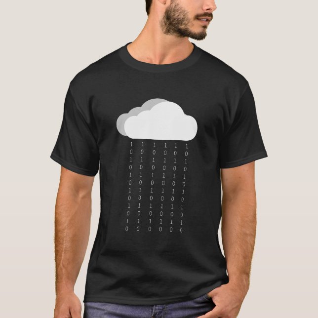 Camiseta Lluvia binaria para ELLA frikis (Anverso)