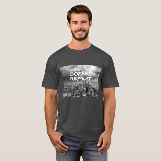 Camiseta Lluvia - café - repita… Seattle (Anverso completo)