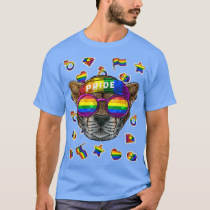 Camiseta Lluvia de arcoiris animal al mes del orgullo gay p