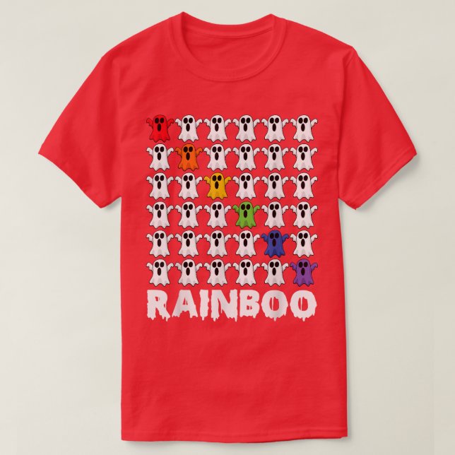 Camiseta Lluvia de fantasma del orgullo LGBTQ (Diseño del anverso)