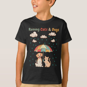 Camiseta Lluvia De Gatos Y Perros Idiom _ Cute Kitty Puppy
