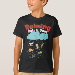 Camiseta Lluvia de gatos y perros Lluvia canina felina masc