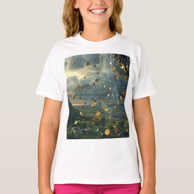 Camiseta Lluvia de monedas de oro (Anverso)
