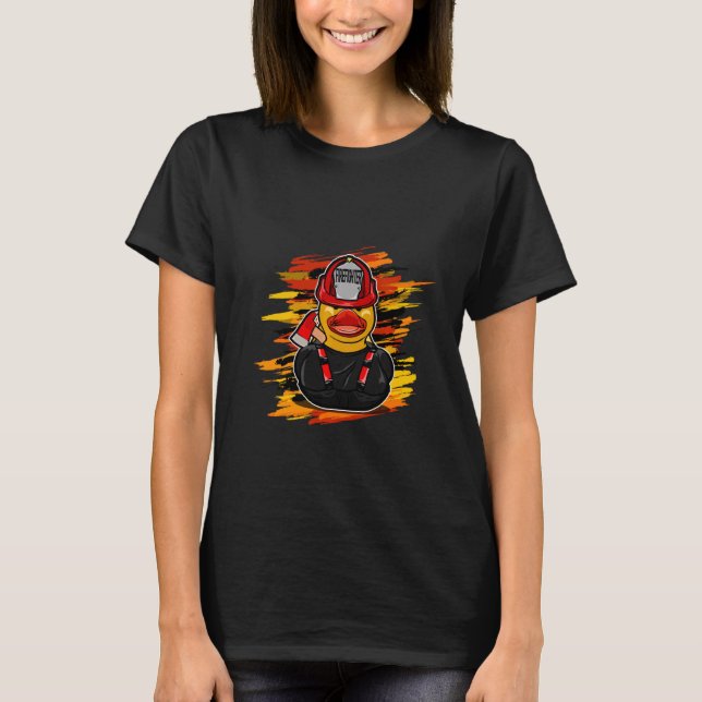 Camiseta Lluvia de pato para bomberos (Anverso)
