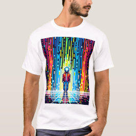Camiseta Lluvia de solárium - Arte digital retro