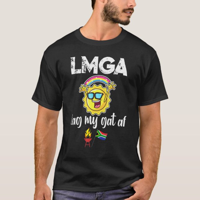 Camiseta Lmga Lag My Gat Af Afrikaans (Anverso)