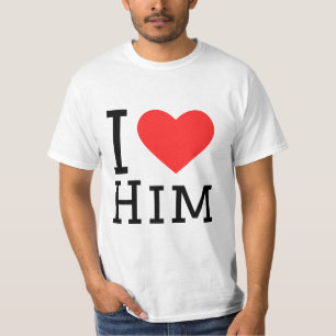 Camiseta Lo amo pegatina cuadrado