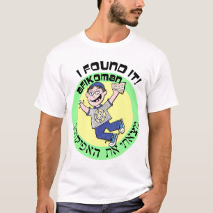 Camiseta ¡Lo encontré! Afikoman en inglés y hebreo