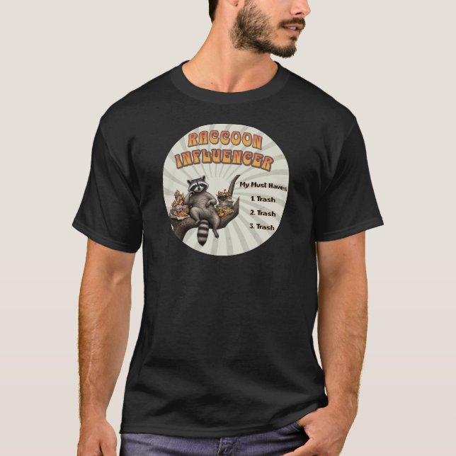 Camiseta Lo esencial para influencers mapaches (Anverso)