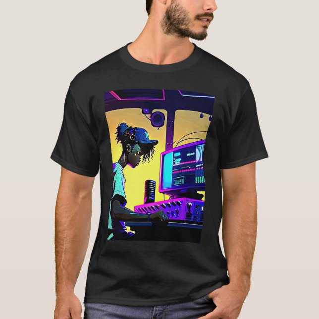 Camiseta Lo fi hip hop chillhop chill beats aesthetics  10 (Anverso)