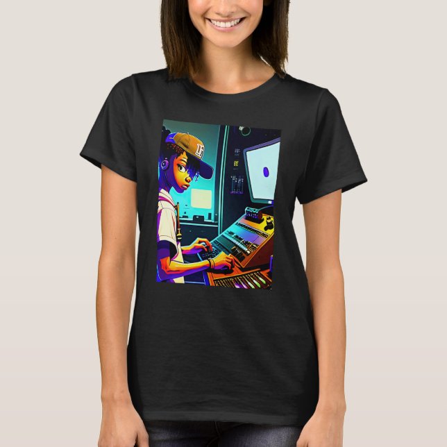 Camiseta Lo fi hip hop chillhop chill beats aesthetics  10 (Anverso)