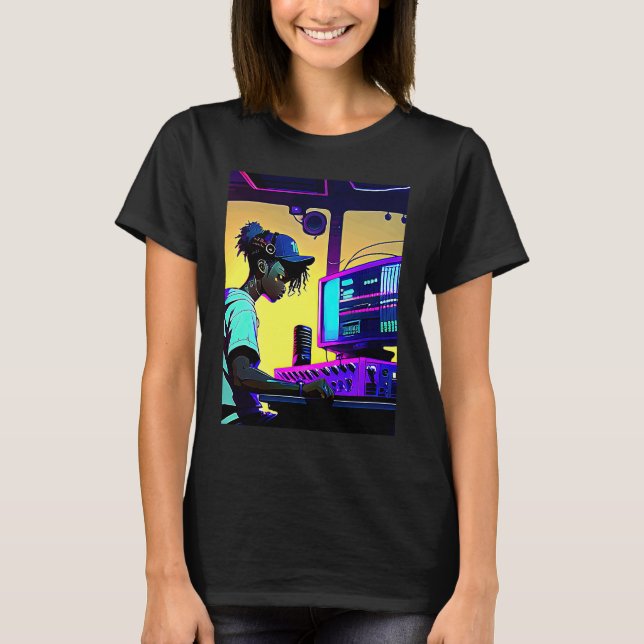 Camiseta Lo fi hip hop chillhop chill beats aesthetics  10 (Anverso)