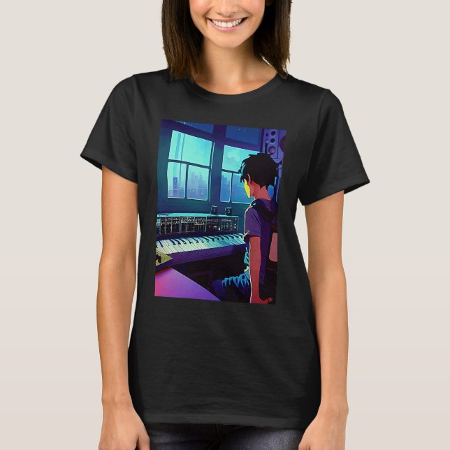 Camiseta Lo fi hip hop chillhop chill beats aesthetics  101 (Anverso)
