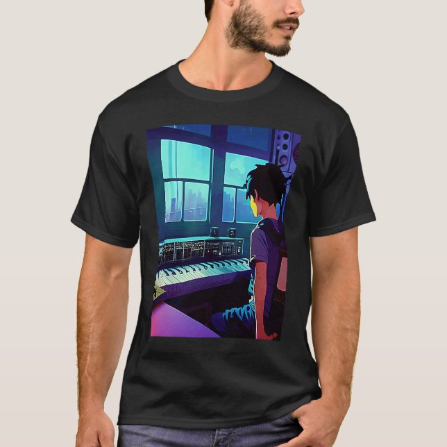 Camiseta Lo fi hip hop chillhop chill beats aesthetics  101 (Anverso)