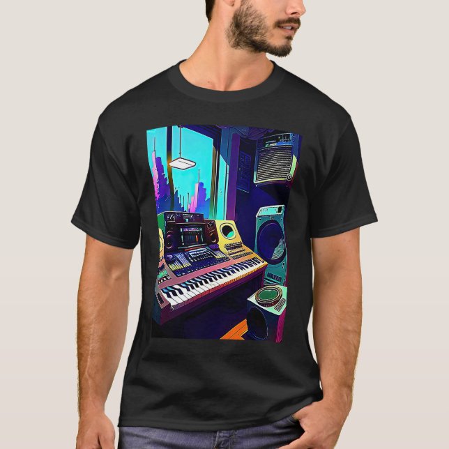 Camiseta Lo fi hip hop chillhop chill beats aesthetics  12 (Anverso)