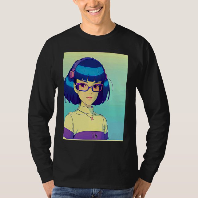 Camiseta Lo fi hip hop chillhop chill beats aesthetics  131 (Anverso)