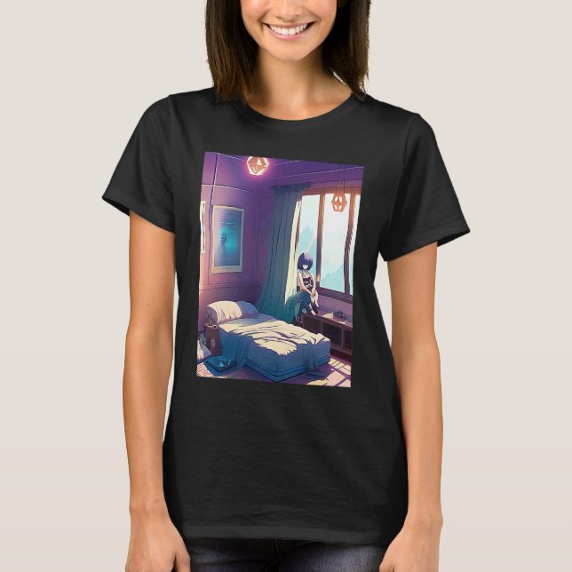 Camiseta Lo fi hip hop chillhop chill beats aesthetics  162 (Anverso)