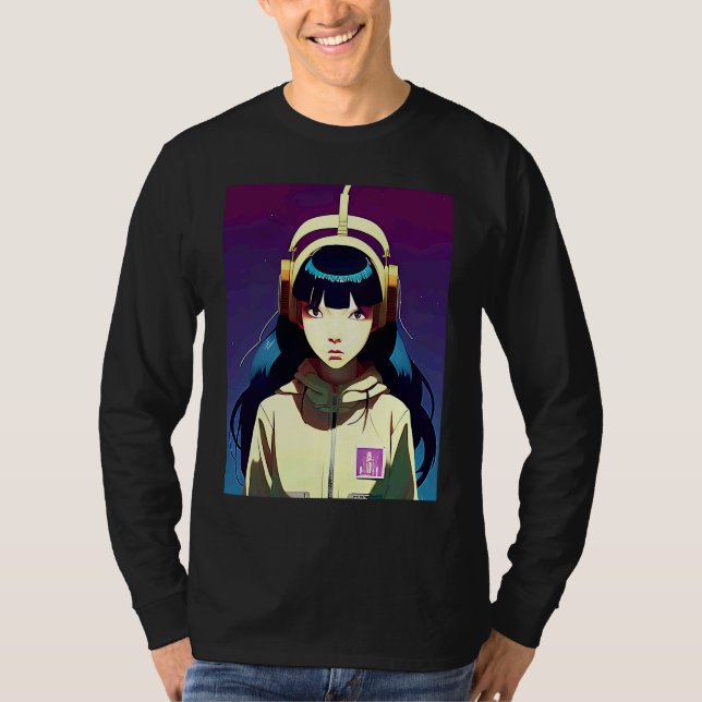 Camiseta Lo fi hip hop chillhop chill beats aesthetics  174 (Anverso)