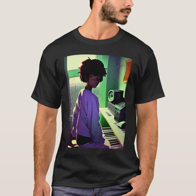 Camiseta Lo fi hip hop chillhop chill beats aesthetics  19 (Anverso)