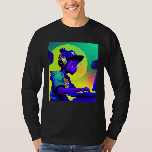 Camiseta Lo fi hip hop chillhop chill beats aesthetics  2 (Anverso)