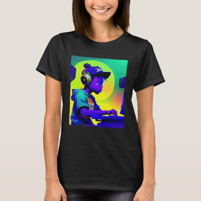Camiseta Lo fi hip hop chillhop chill beats aesthetics  2 (Anverso)