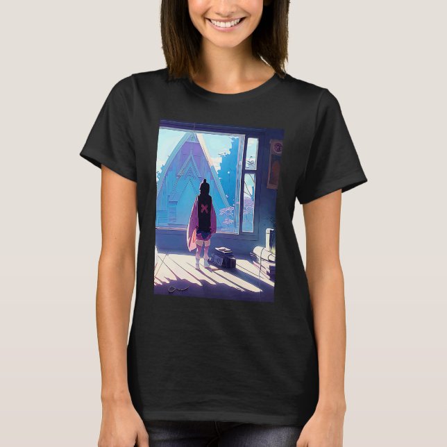 Camiseta Lo fi hip hop chillhop chill beats aesthetics  22 (Anverso)