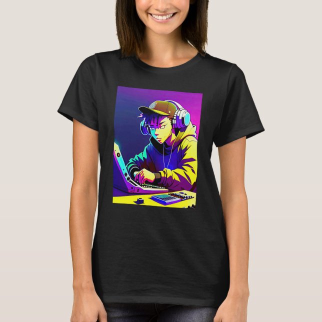 Camiseta Lo fi hip hop chillhop chill beats aesthetics  3 (Anverso)