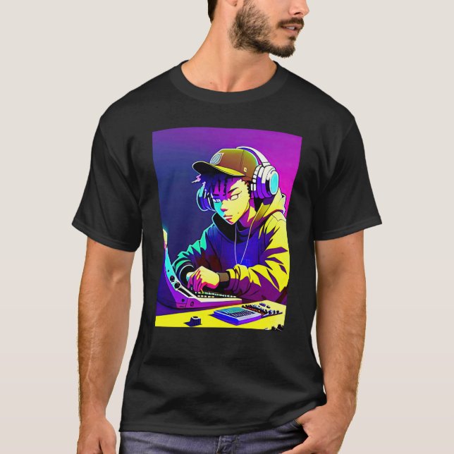Camiseta Lo fi hip hop chillhop chill beats aesthetics  3 (Anverso)