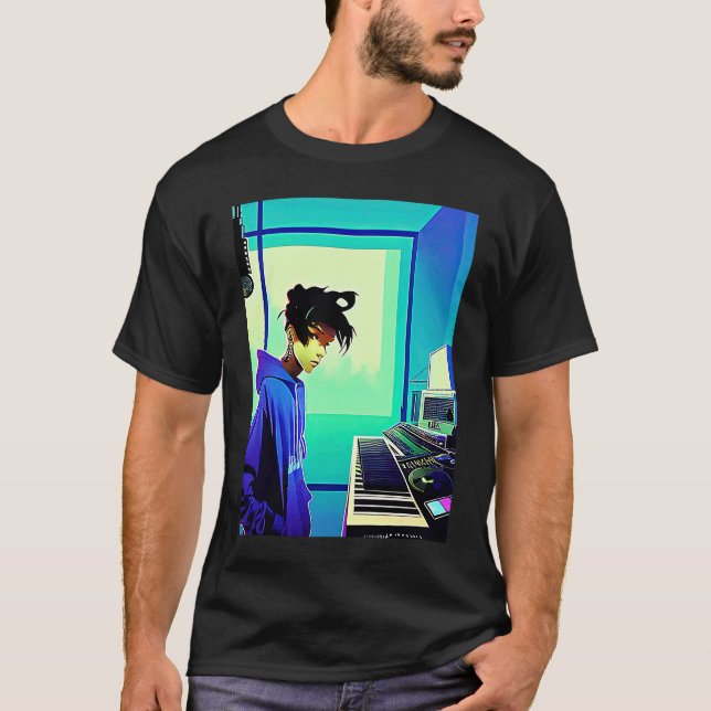 Camiseta Lo fi hip hop chillhop chill beats aesthetics  5 (Anverso)
