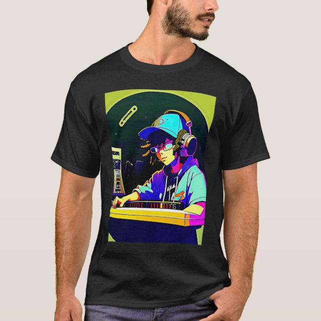 Camiseta Lo fi hip hop chillhop chill beats aesthetics  58 (Anverso)