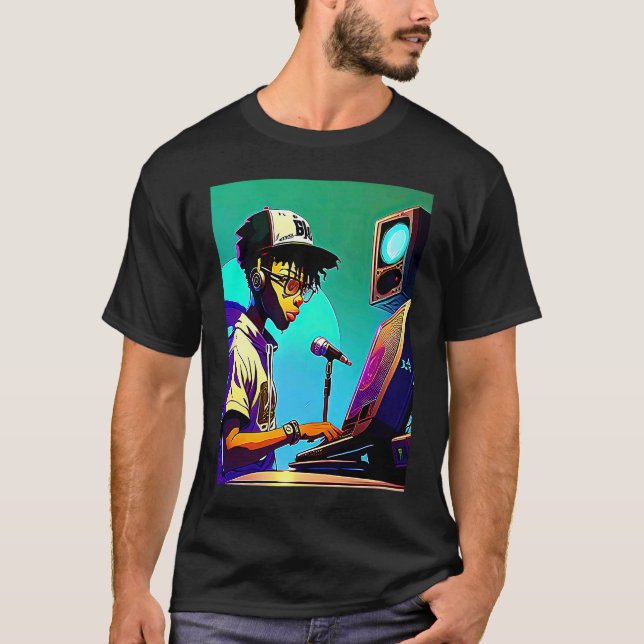 Camiseta Lo fi hip hop chillhop chill beats aesthetics  6 (Anverso)